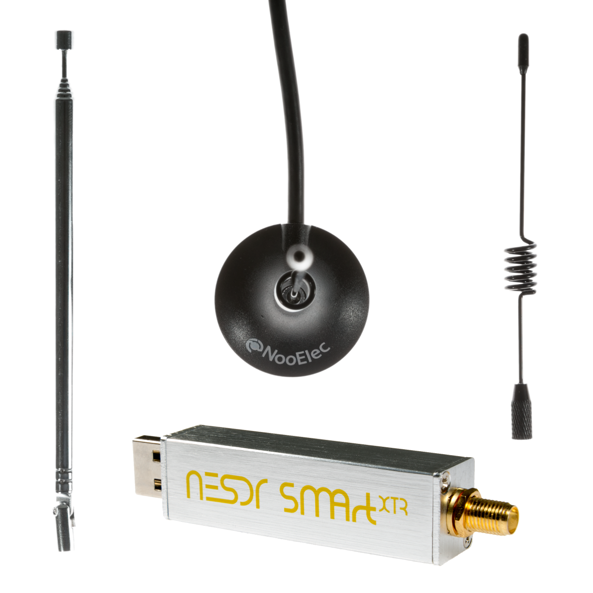 Nooelec NESDR SMArt XTR HF Bundle: 300Hz-2.3GHz Software Defined Radio Set  for LF/HF/UHF/VHF. Includes NESDR SMArt XTR RTL-SDR, Ham It Up Plus