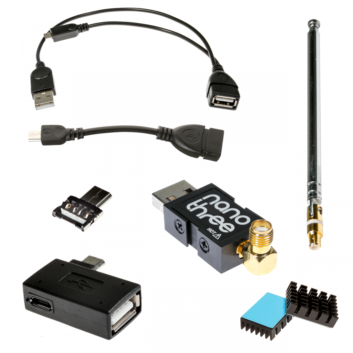 Waterfront Sprede Etableret teori Nooelec - Nooelec NESDR Nano 3 USB OTG Bundle - Tiny RTL-SDR USB On-The-Go  Bundle for MicroUSB Devices - NESDR RTL-SDR Receivers - SDR Receivers -  Software Defined Radio