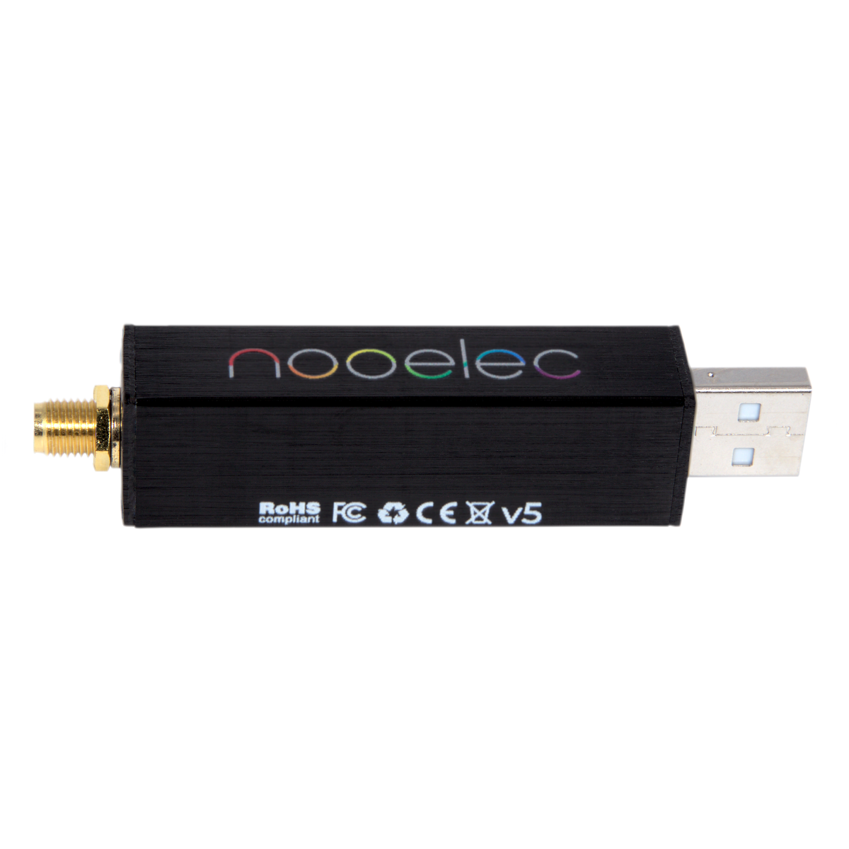 Nooelec NESDR SMArt v5 Bundle HF/VHF/UHF (100kHz-1.75GHz) RTL-SDR Kit  with Antennas. RTL2832U  R820T2-Based Software Defined Radio Software  Defined Radio Nooelec