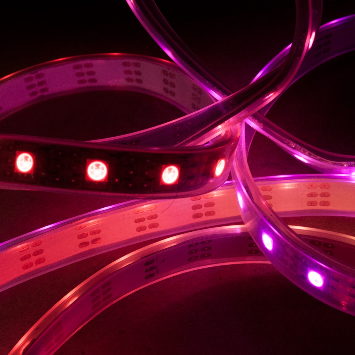 Nooelec - 1m Addressable 24-Bit RGB LED Strip, IP68 Waterproof, WS2812B  (WS2811), 60 Pixels per Meter