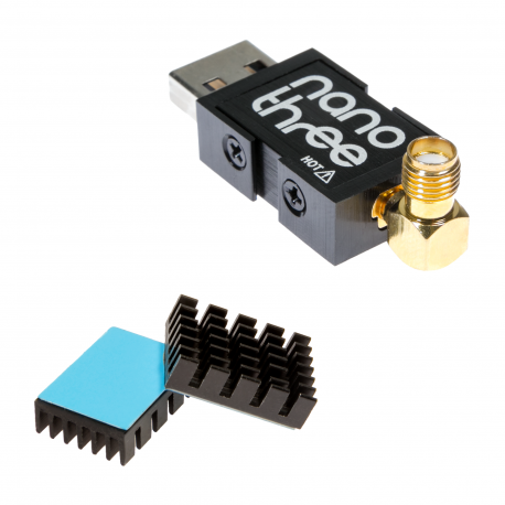 Nooelec NESDR Nano 3: Tiny RTL-SDR USB Set w/ 0.5PPM TCXO, SMA Input, Aluminum Enclosure and Custom Heatsink