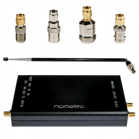 Nooelec HackRF Complete Bundle - HackRF One SDR w/ 0.5PPM TCXO installed in a Black Aluminum Enclosure