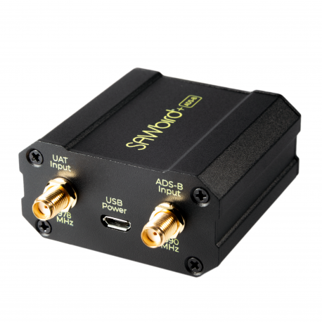 Nooelec SAWbird+ ADS-B: Premium, Dual-Channel, Cascaded Ultra-Low Noise Amplifier (LNA) & Filter Module for Airplane Tracking Applications. 1090MHz (ADSB) and 978MHz (UAT) Center Frequencies