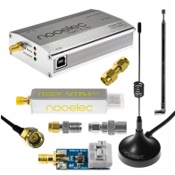 Nooelec NESDR SMArt XTR HF Bundle: 300Hz-2.3GHz Software Defined Radio Set for LF/HF/UHF/VHF. Includes NESDR SMArt XTR RTL-SDR, Ham It Up Plus Upconverter, 3 Antennas, Balun, Adapters