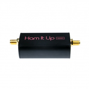 Ham It Up Nano - Tiny HF Upconverter w/ Black Enclosure, TCXO, & Bias-Tee Power Support